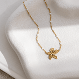 Melati Flower Necklace - flower, Gold, Pendant Necklace - La Musa Jewellery