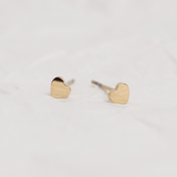 Mini Heart Studs - Gold