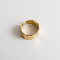 Umalas Ring - Gold - Adjustable ring, Gold, mens, one size - La Musa Jewellery