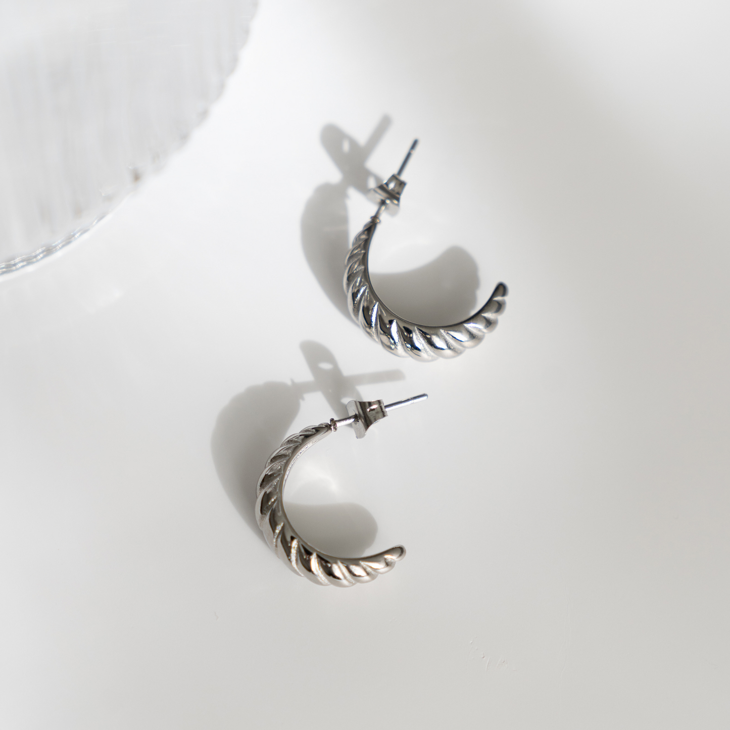 Petite Croissant Earrings - Silver - La Musa Jewellery