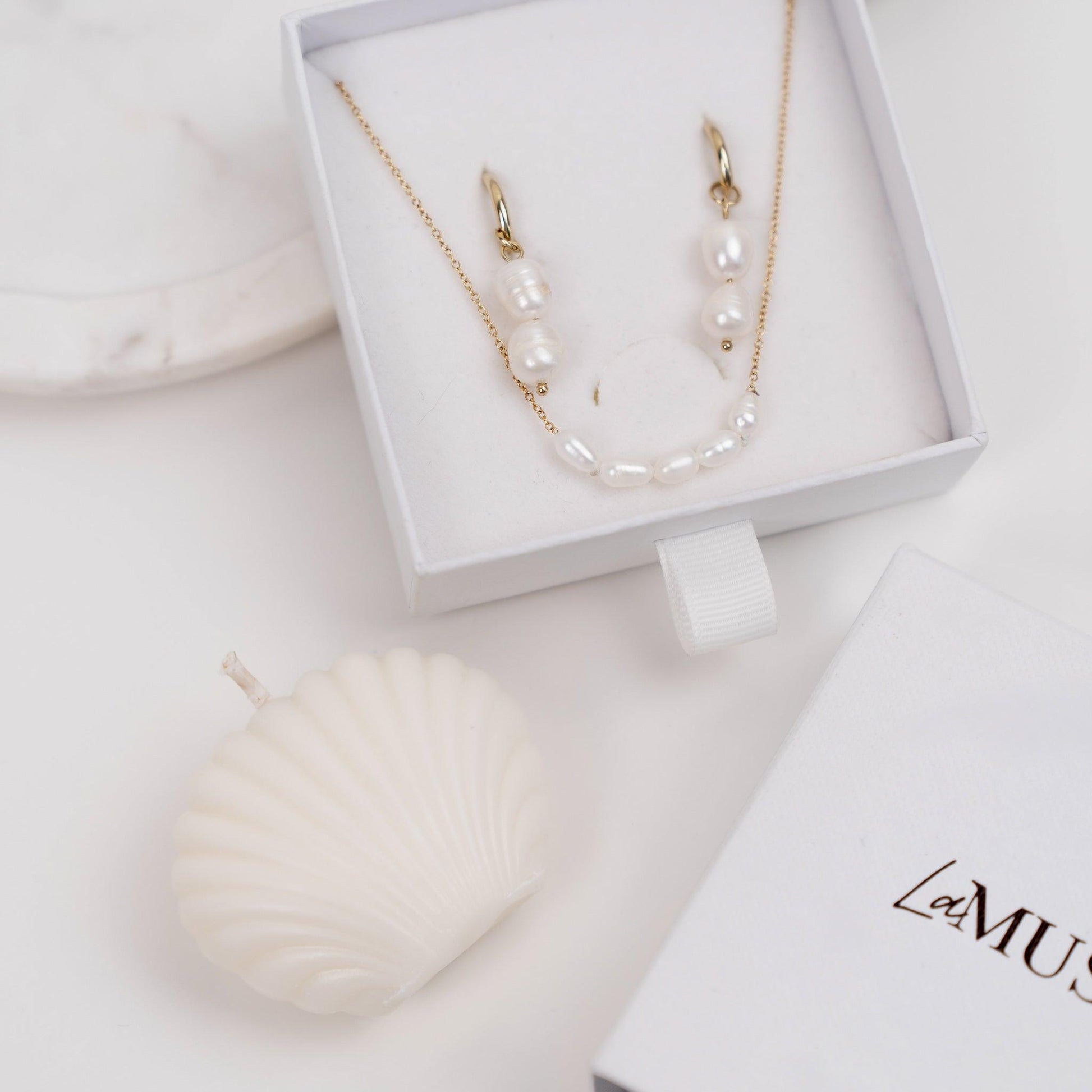 Airlie Pearl Huggies - La Musa Jewellery