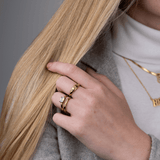 Sunrise Dome Ring - gold waterproof rings - waterproof jewellery - La Musa Jewellery