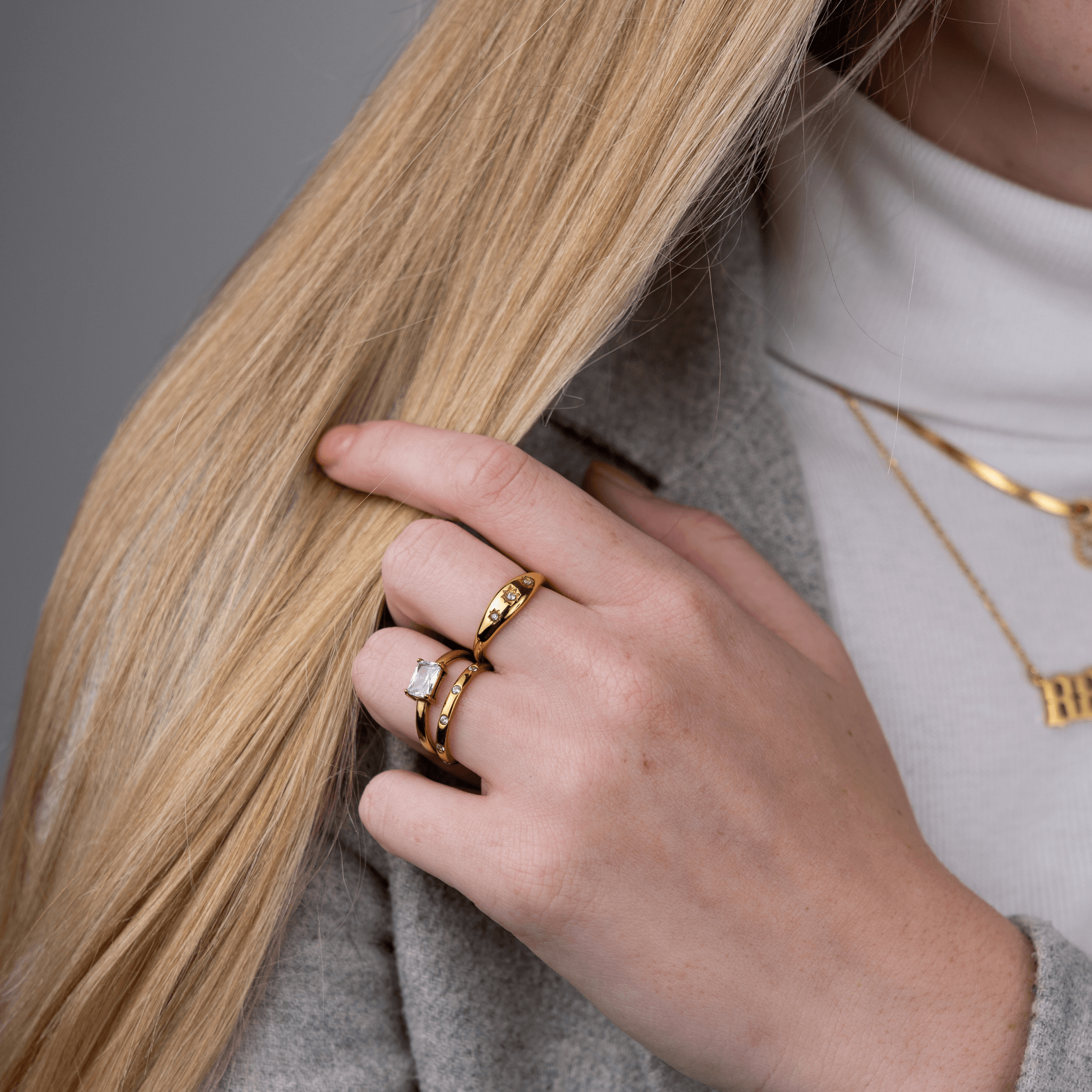 Sunrise Dome Ring - gold waterproof rings - waterproof jewellery - La Musa Jewellery