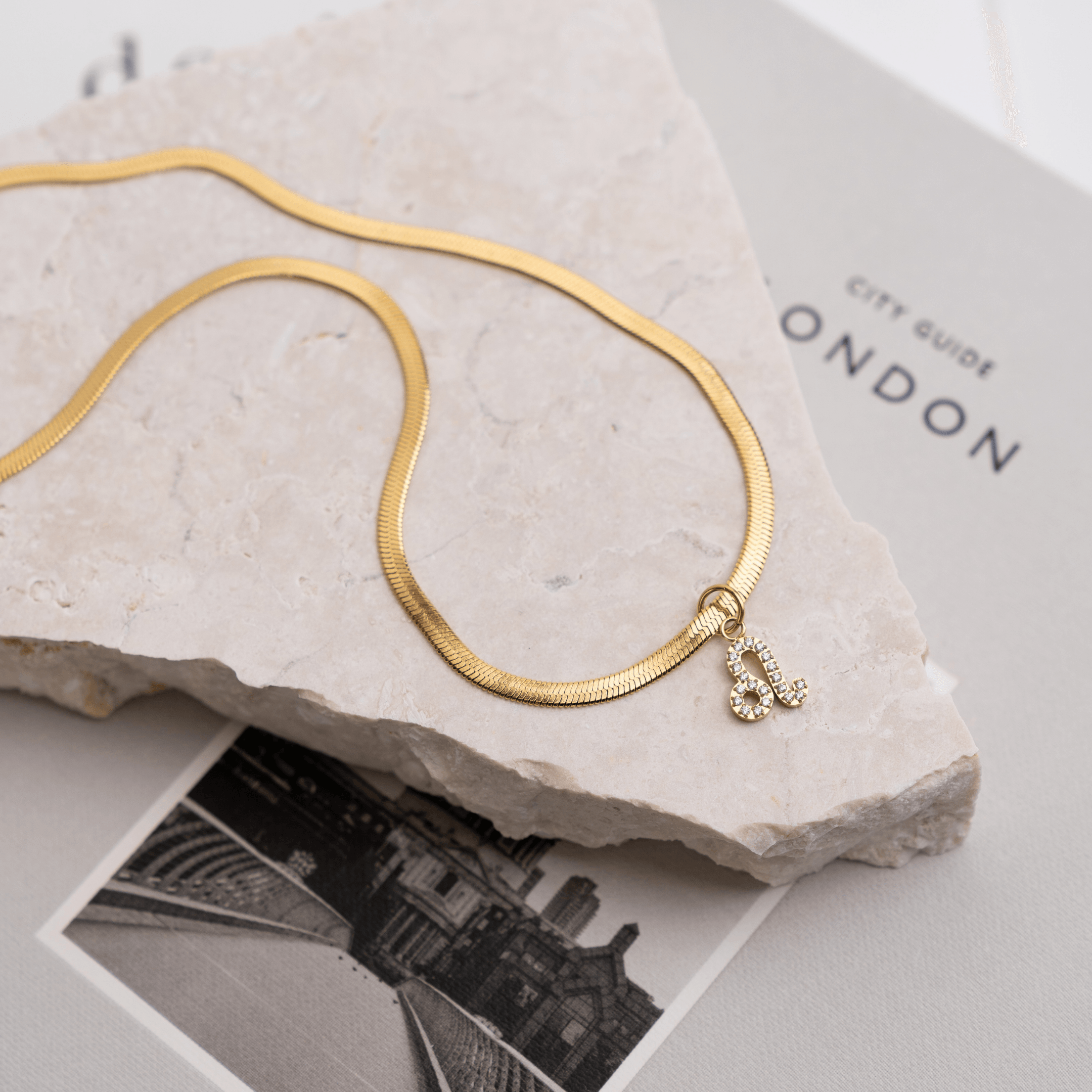 Zodiac Star Sign Necklace - Snake Chain Necklace - La Musa Jewellery