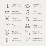 Zodiac Star Sign Necklace - Snake Chain Necklace - La Musa Jewellery