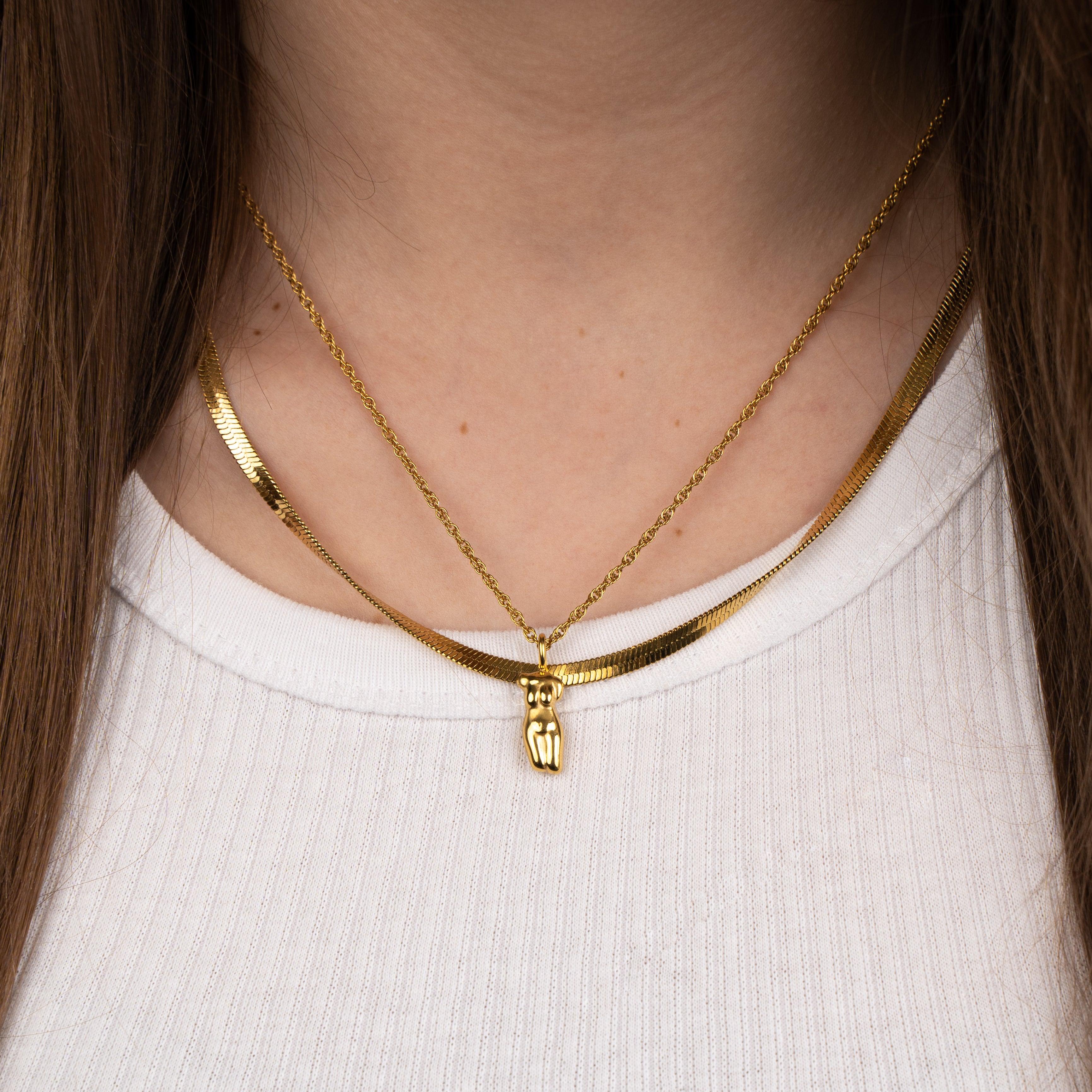 Medusa Snake Chain Necklace - gold chain necklaces for women - waterproof jewellery - La Musa Jewellery