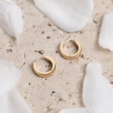 Minimalist Huggie Earrings Gold - waterproof jewellery - La Musa Jewellery 