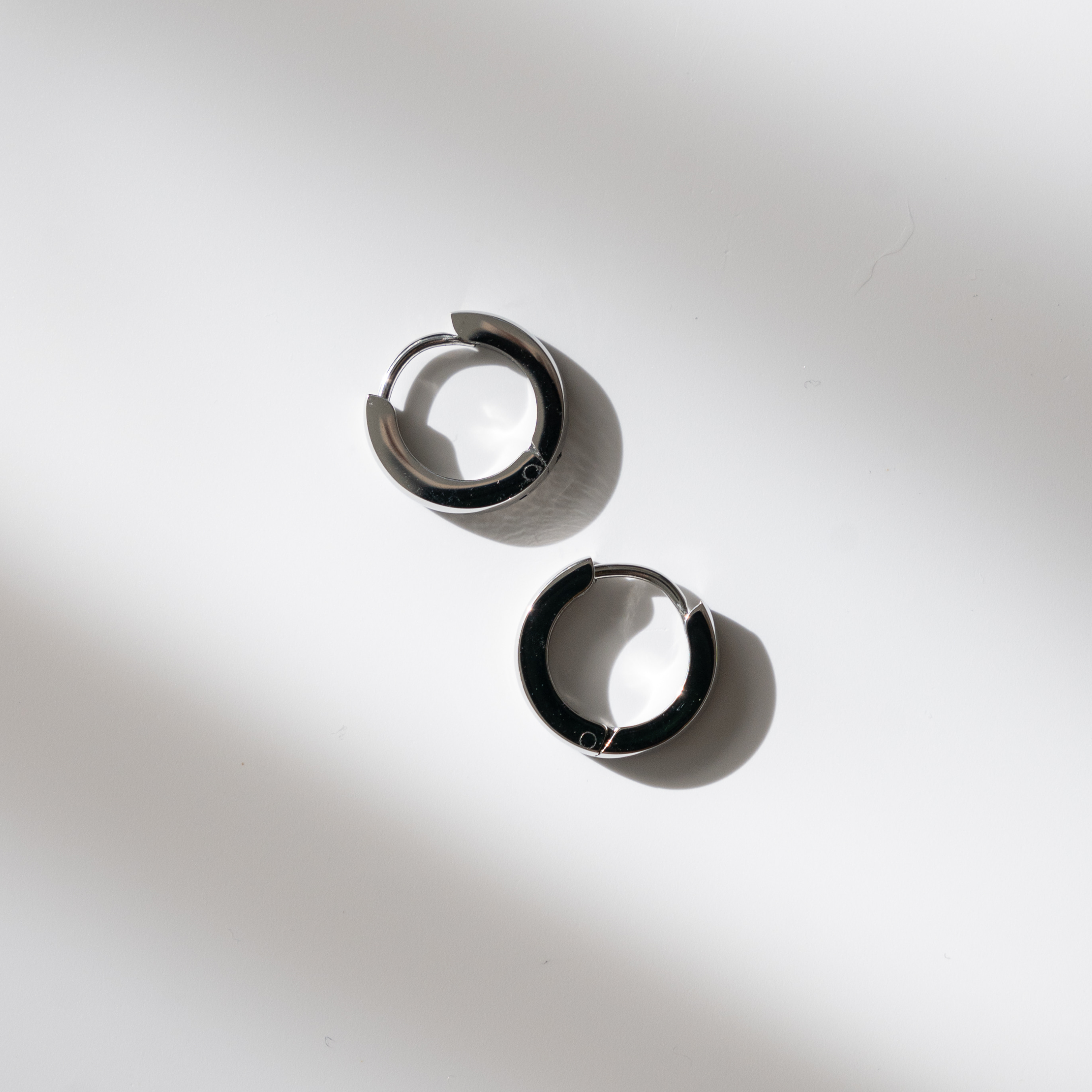 Minimalist Huggie Earrings Silver  - waterproof jewellery - La Musa Jewellery