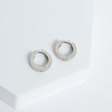 Minimalist Huggie Earrings Silver  - waterproof jewellery - La Musa Jewellery