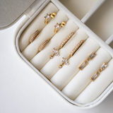 Pavé Hoops - Cubic zirconia gold hoop earrings - waterproof jewellery - La Musa Jewellery