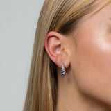 Petite Croissant Earrings Silver - waterproof jewellery - La Musa Jewellery