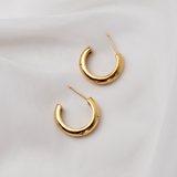 Stella Hoops - waterproof gold hoop earrings - La Musa Jewellery