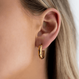 Stella Hoops - waterproof gold hoop earrings - La Musa Jewellery