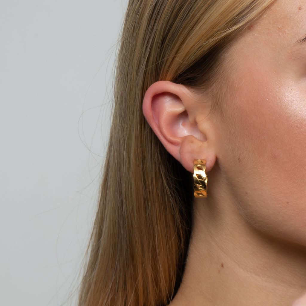 Chain Hoop Earrings | La Musa Jewellery