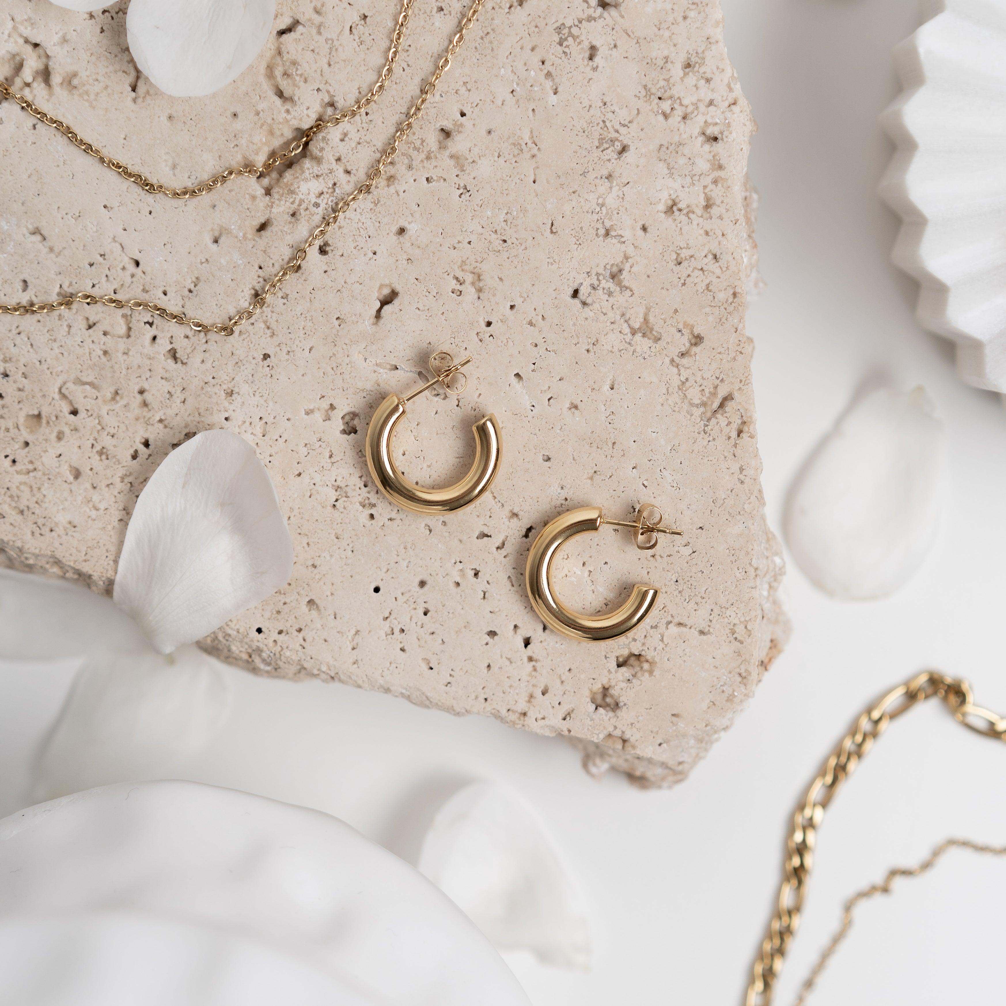 Classic Hoop Earrings - Gold - La Musa Jewellery