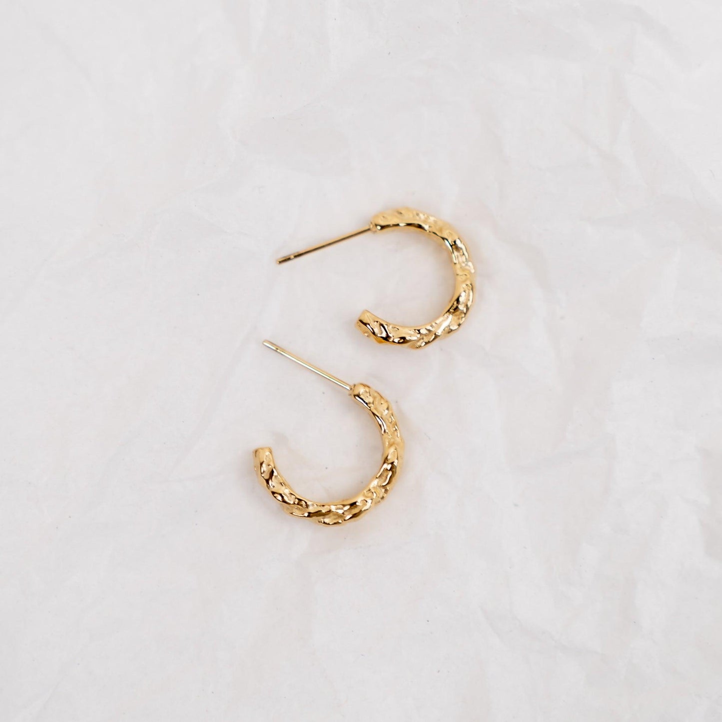 Coral Hoops - La Musa Jewellery