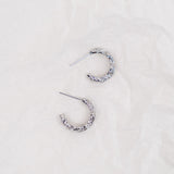 Coral Hoops - Silver - La Musa Jewellery