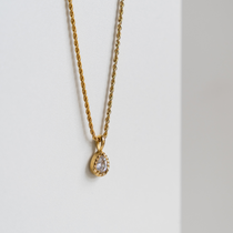 Dewdrop Gold Gemstone Necklace - La Musa Jewellery