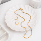 Thin Rope Chain Necklace - Gold - La Musa Jewellery