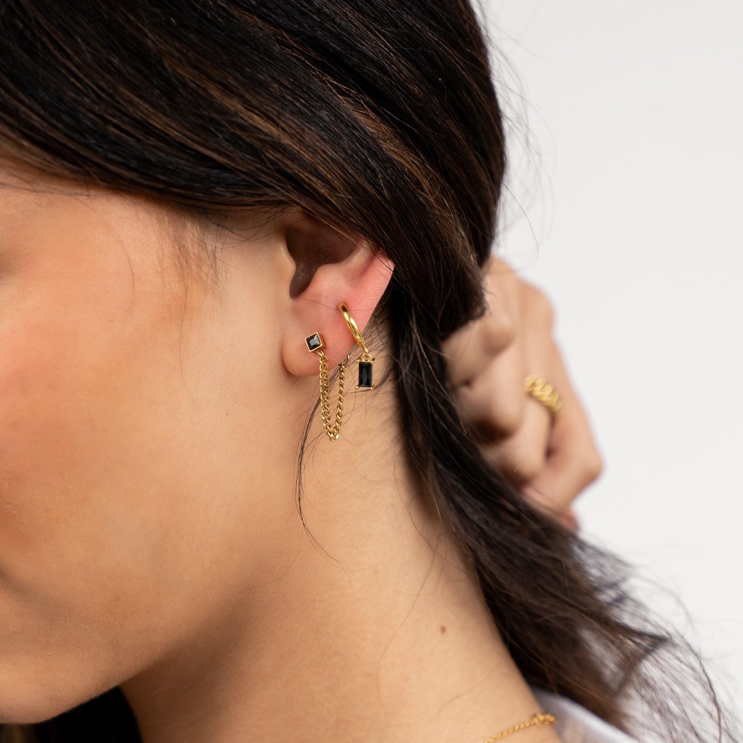 Milano Chain Stud Earrings | La Musa Jewellery
