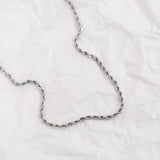 Silver Thin Rope Chain Necklace - La Musa Jewellery